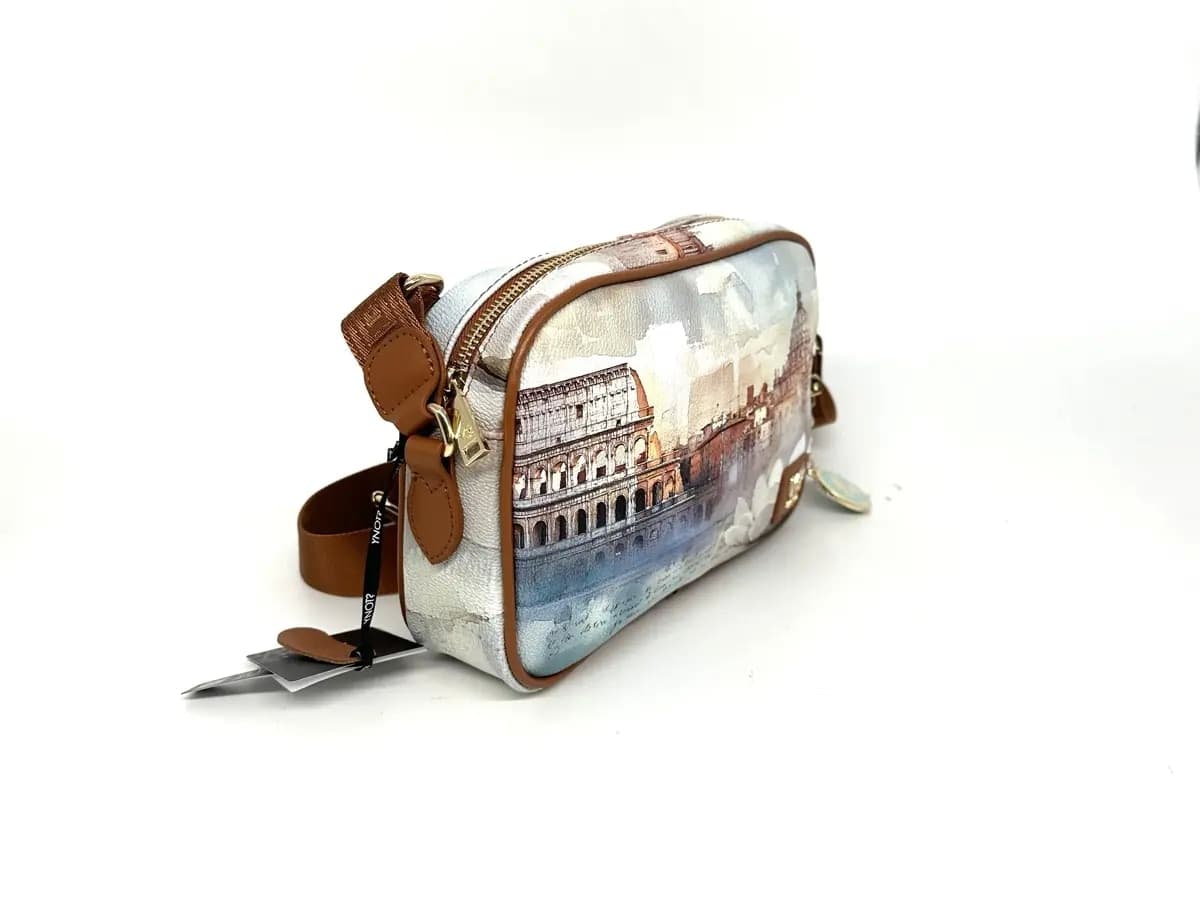 Ynot borsa donna tracolla Rome Lotus stampa Roma multicolor - 3