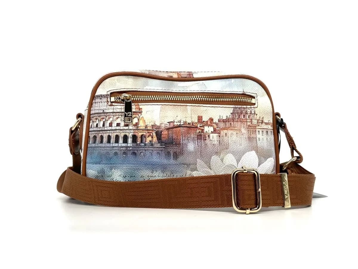 Ynot borsa donna tracolla Rome Lotus stampa Roma multicolor - 4