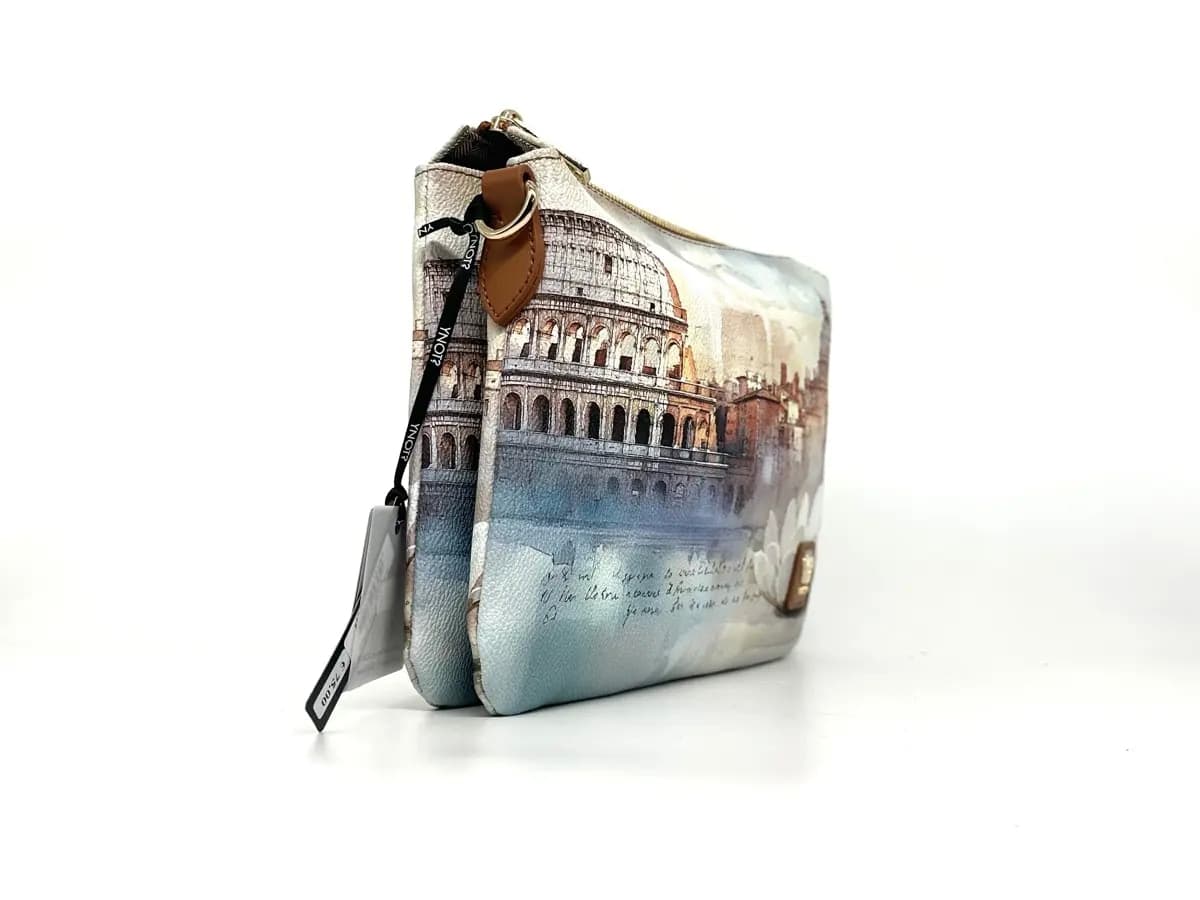Ynot pochette donna tracolla Rome Lotus stampa Roma - 2