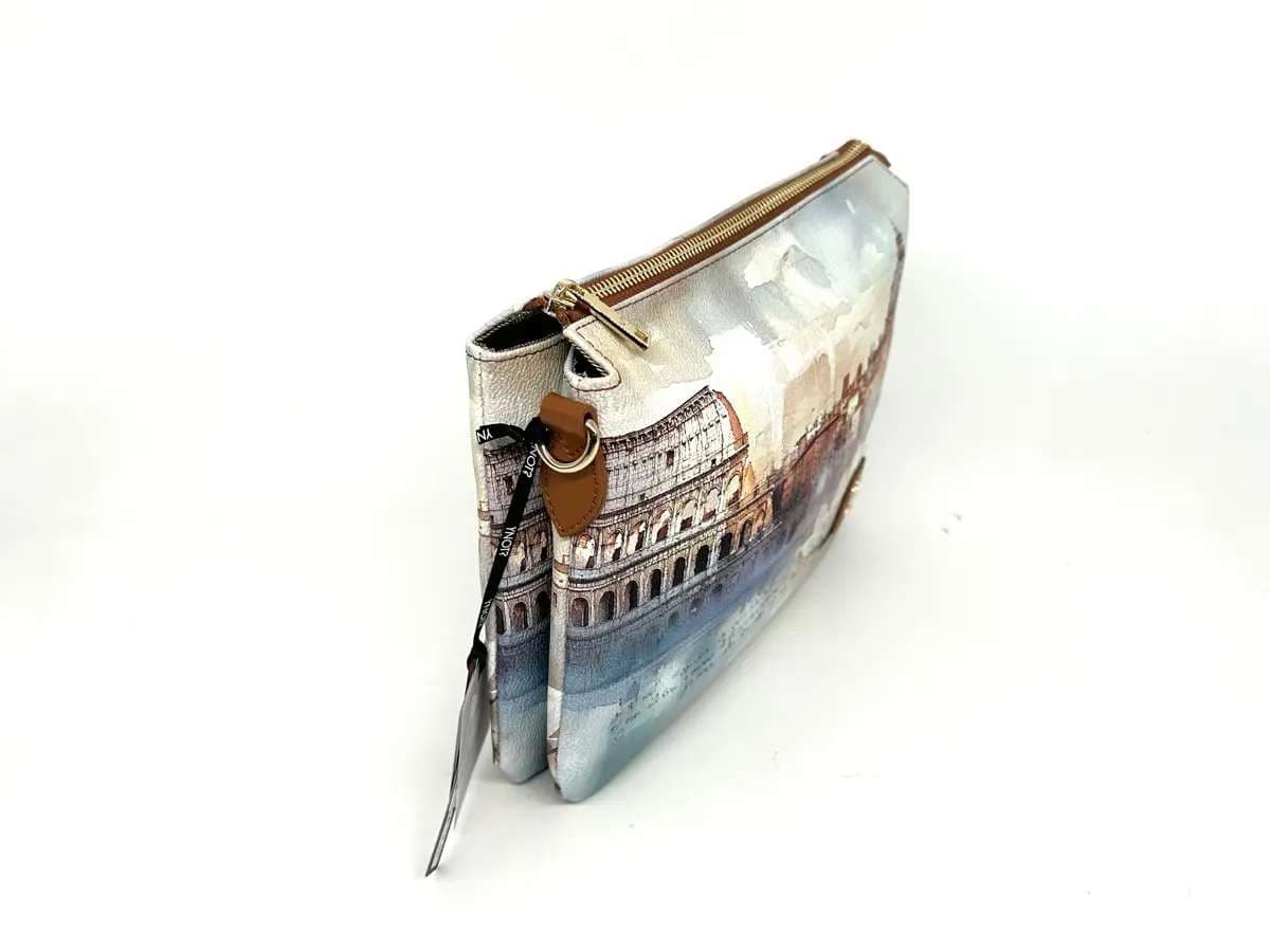 Ynot pochette donna tracolla Rome Lotus stampa Roma - 3