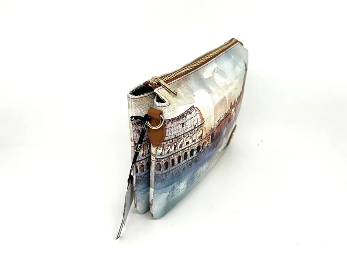 Ynot pochette donna tracolla Rome Lotus stampa Roma - 3