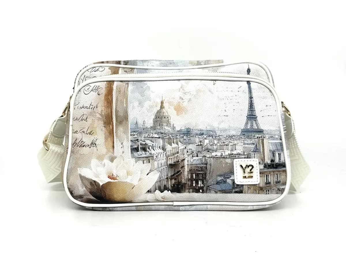 Ynot borsa donna a tracolla Paris Dream stampa Parigi - 5