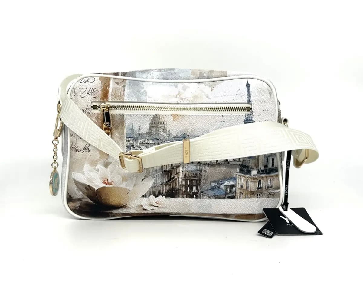 Ynot borsa donna a tracolla Paris Dream stampa Parigi - 3