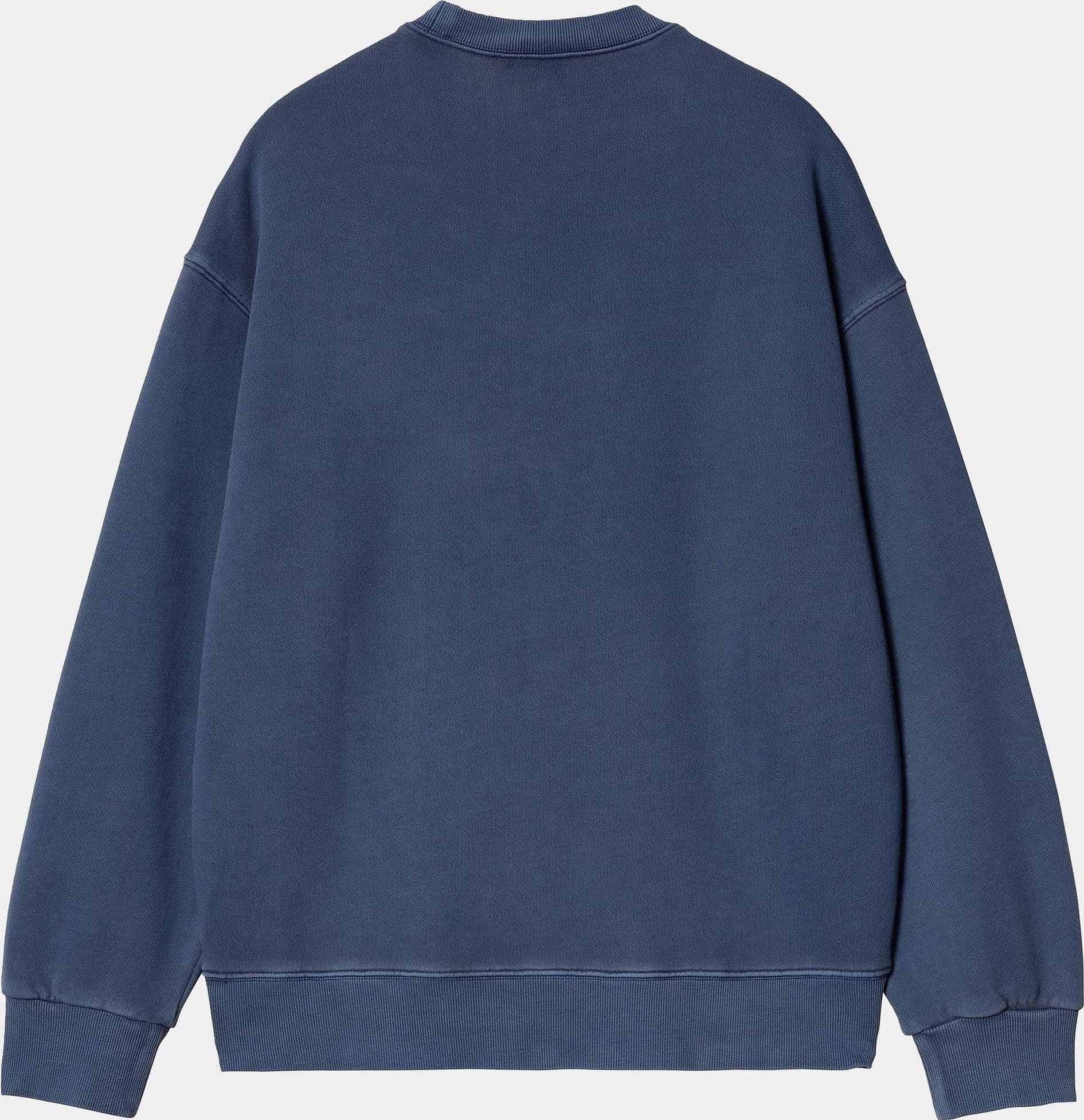 Felpa Carhartt Nelson Sweatshirt blue elder garment dyed - 2