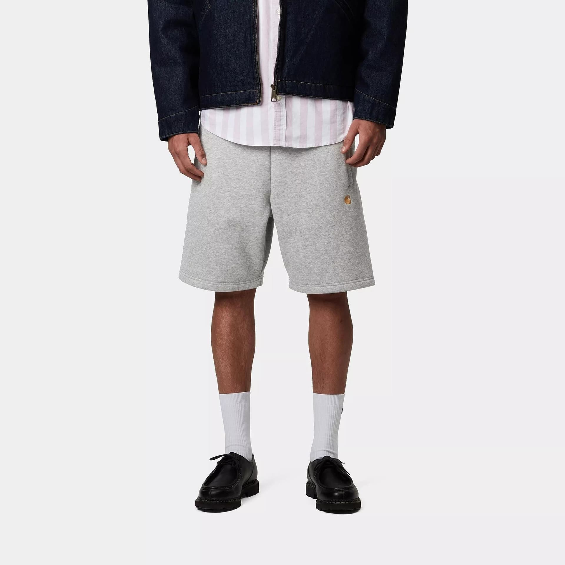 Shorts Carhartt Chase Sweat grey heather gold - 3