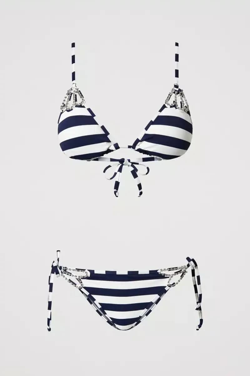 TWINSET | Bikini triangolo e slip a righe - 4