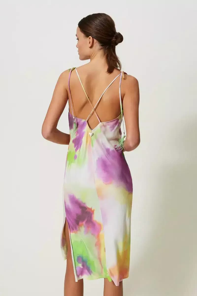 TWINSET | Abito longuette sottoveste a stampa tie-dye - 2