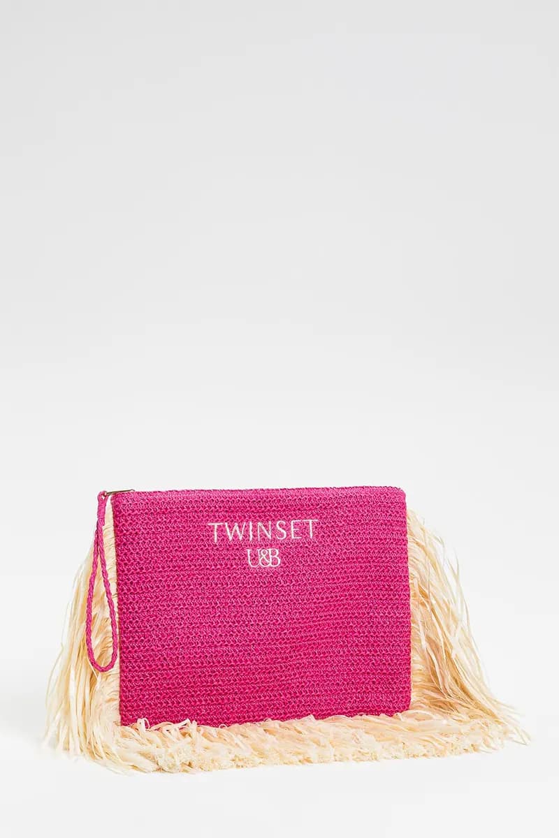 TWINSET | Pochette effetto rafia con frange - 8