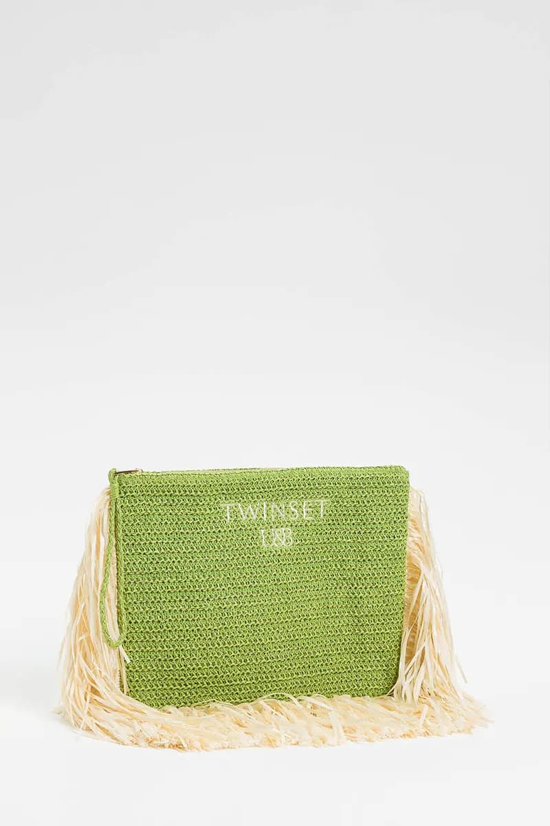 TWINSET | Pochette effetto rafia con frange - 7
