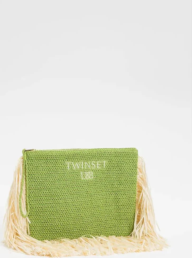 TWINSET | Pochette effetto rafia con frange - 2