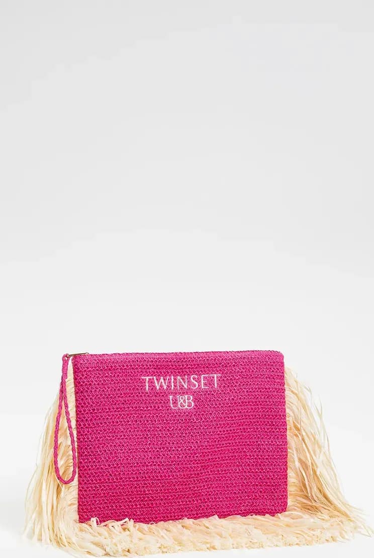 TWINSET | Pochette effetto rafia con frange - 5
