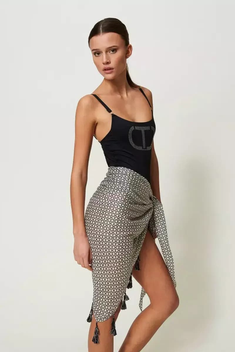 TWINSET | Pareo con stampa Oval T - 6