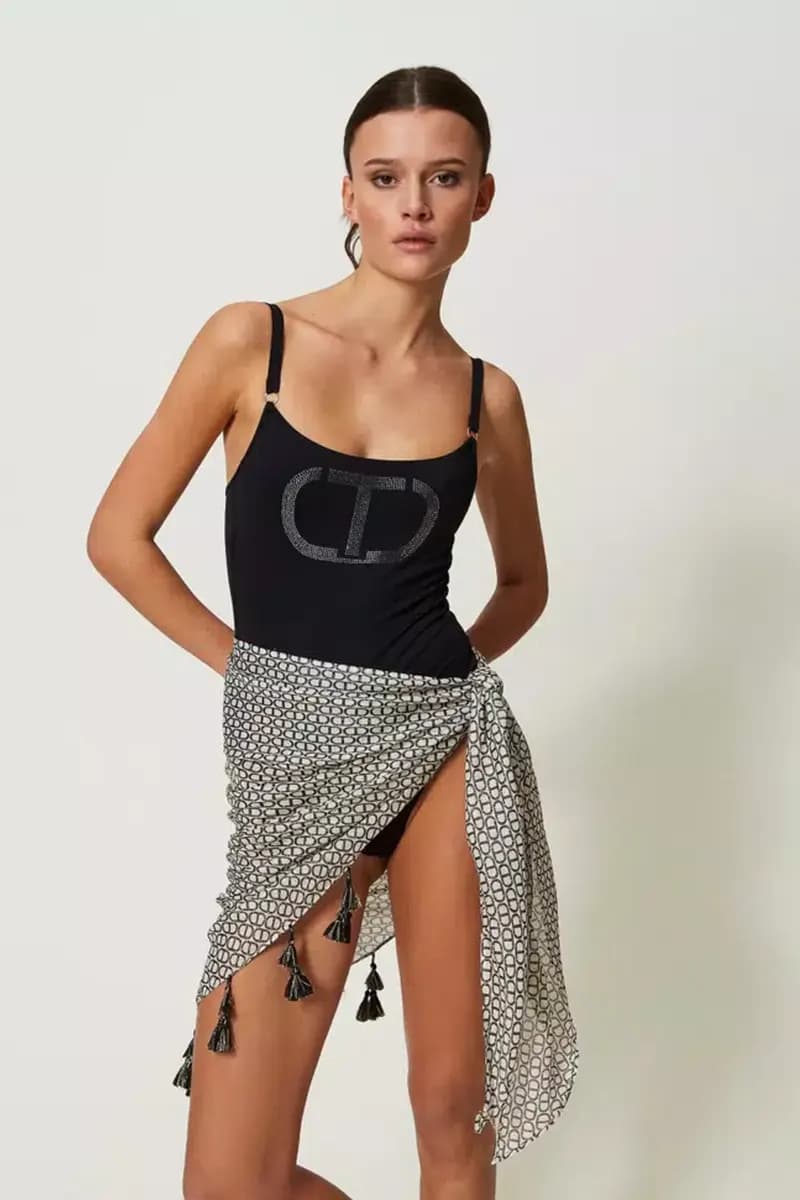 TWINSET | Pareo con stampa Oval T - 3