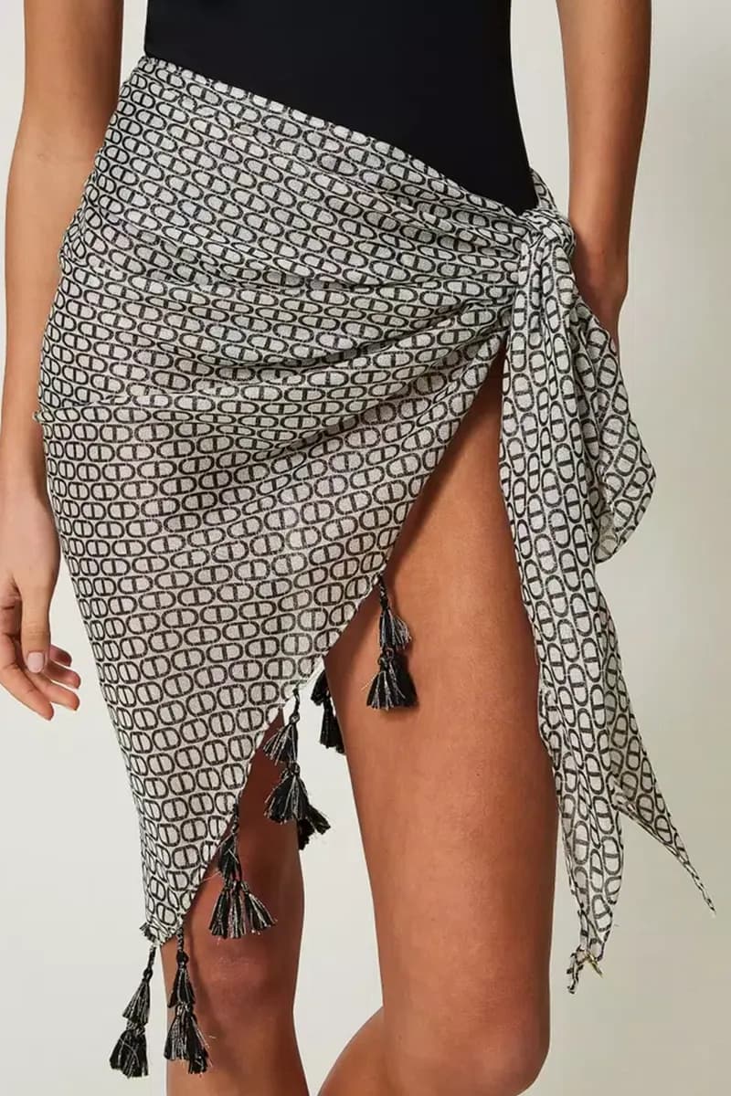 TWINSET | Pareo con stampa Oval T - 4