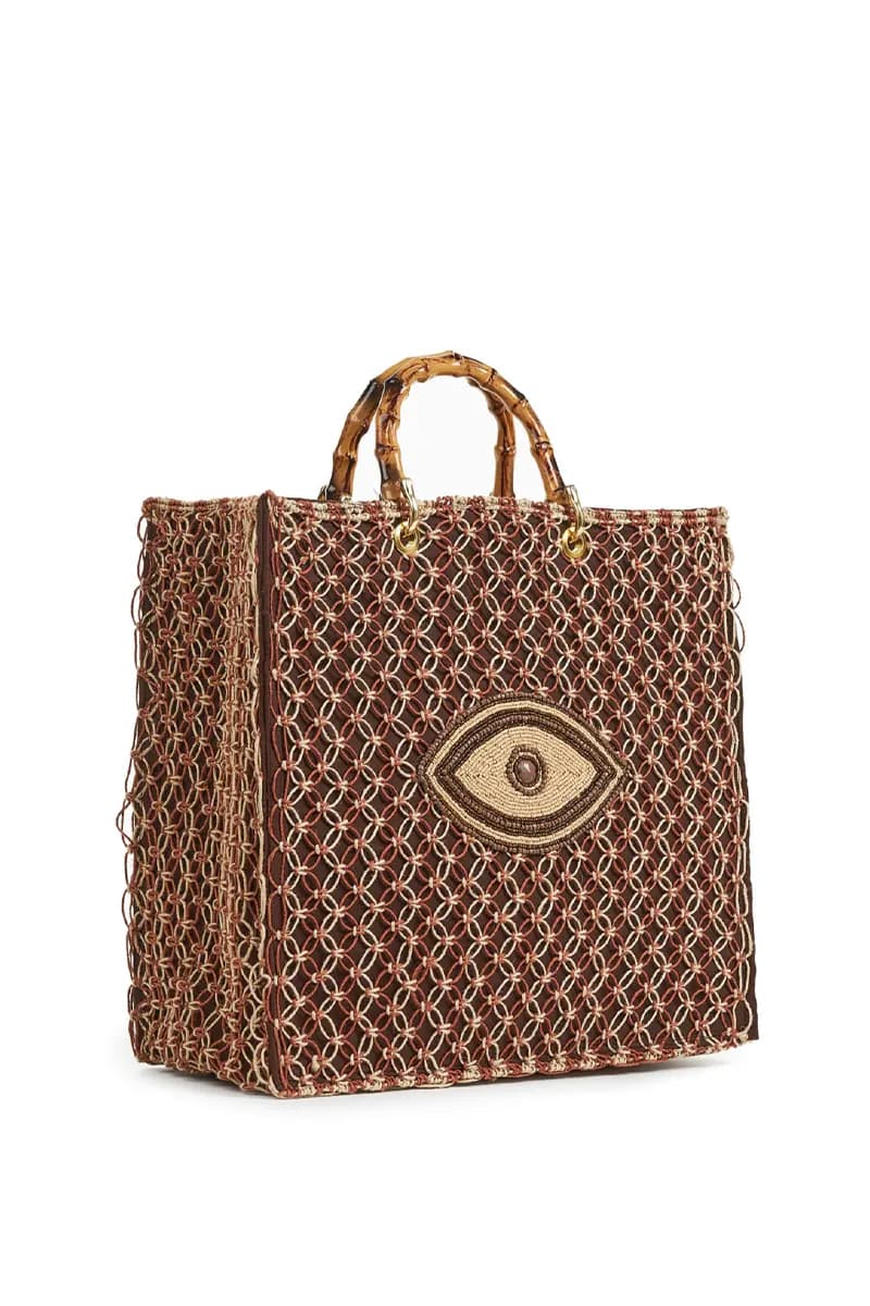 VERDE FASHION | Borsa mare tessuto paglia - 5