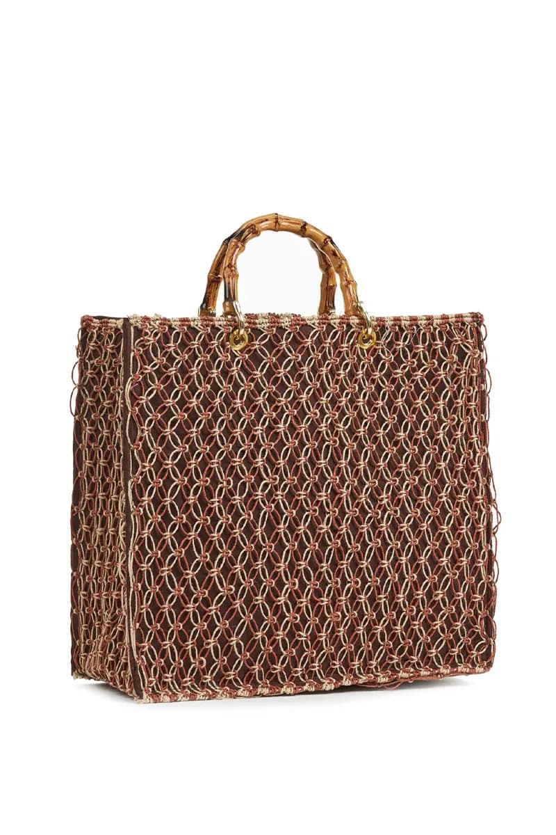 VERDE FASHION | Borsa mare tessuto paglia - 2