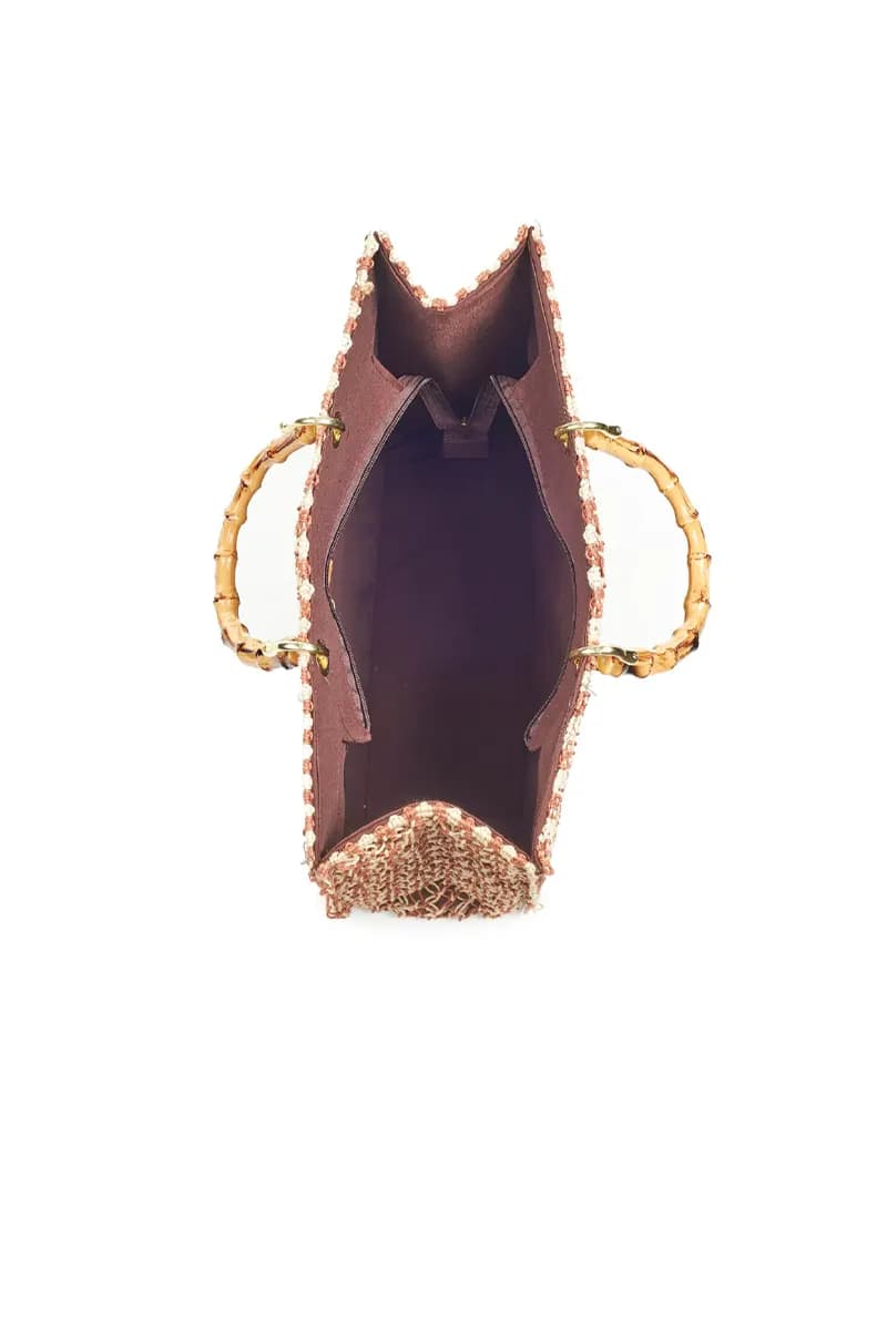VERDE FASHION | Borsa mare tessuto paglia - 4