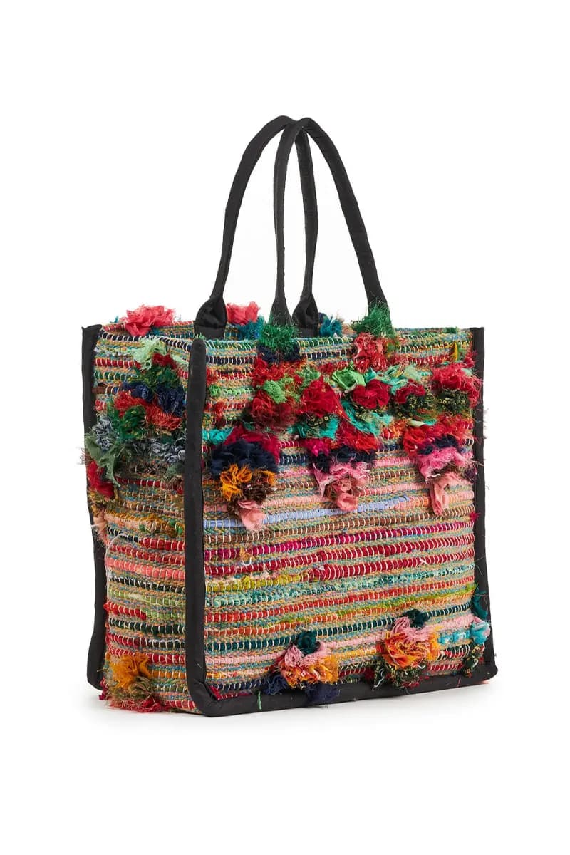 VERDE FASHION | Borsa mare tessuto paglia - 4