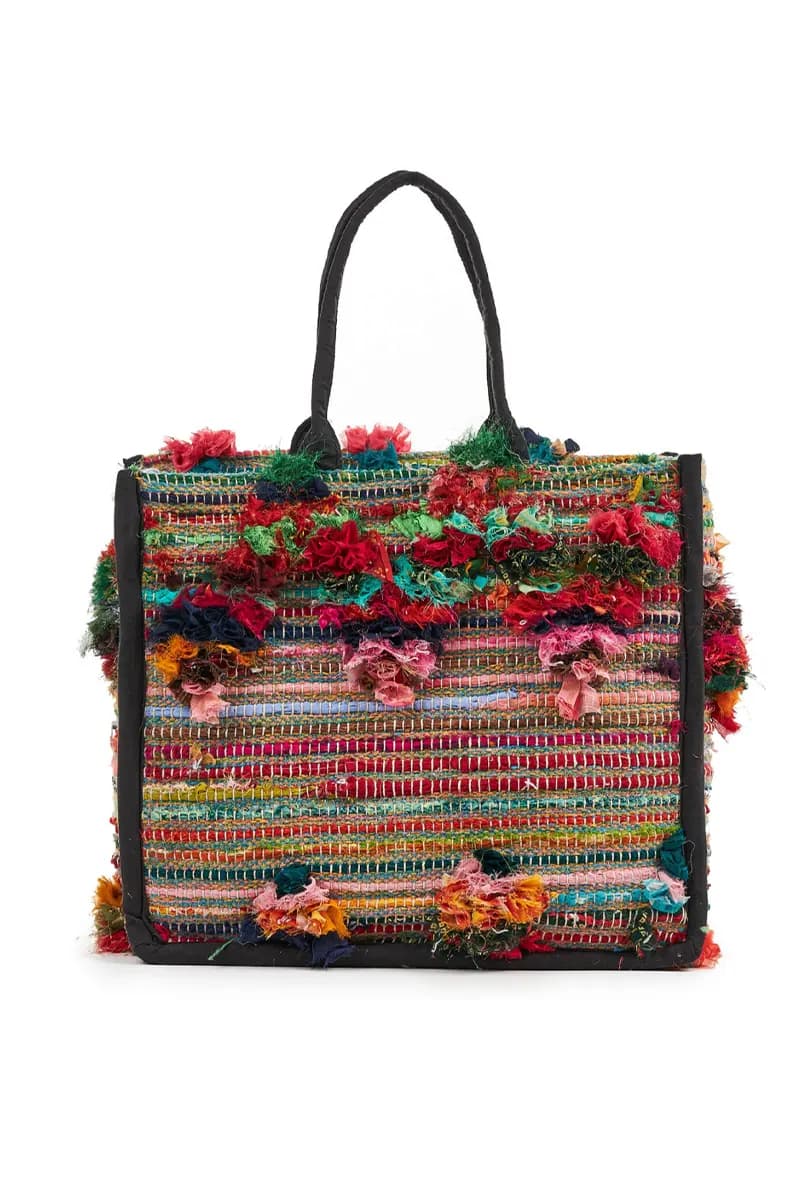 VERDE FASHION | Borsa mare tessuto paglia - 3