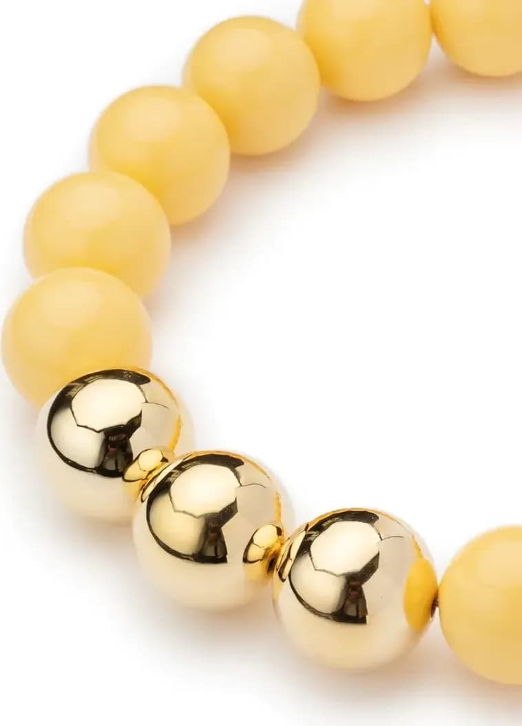 MYA ACCESSORIES | Collana girocollo in acrilico con sfere gialle - 3