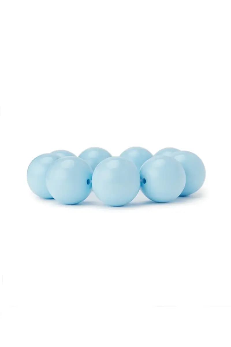 MYA ACCESSORIES | Bracciale con sfere XXL elastico in acrilico celeste - 3