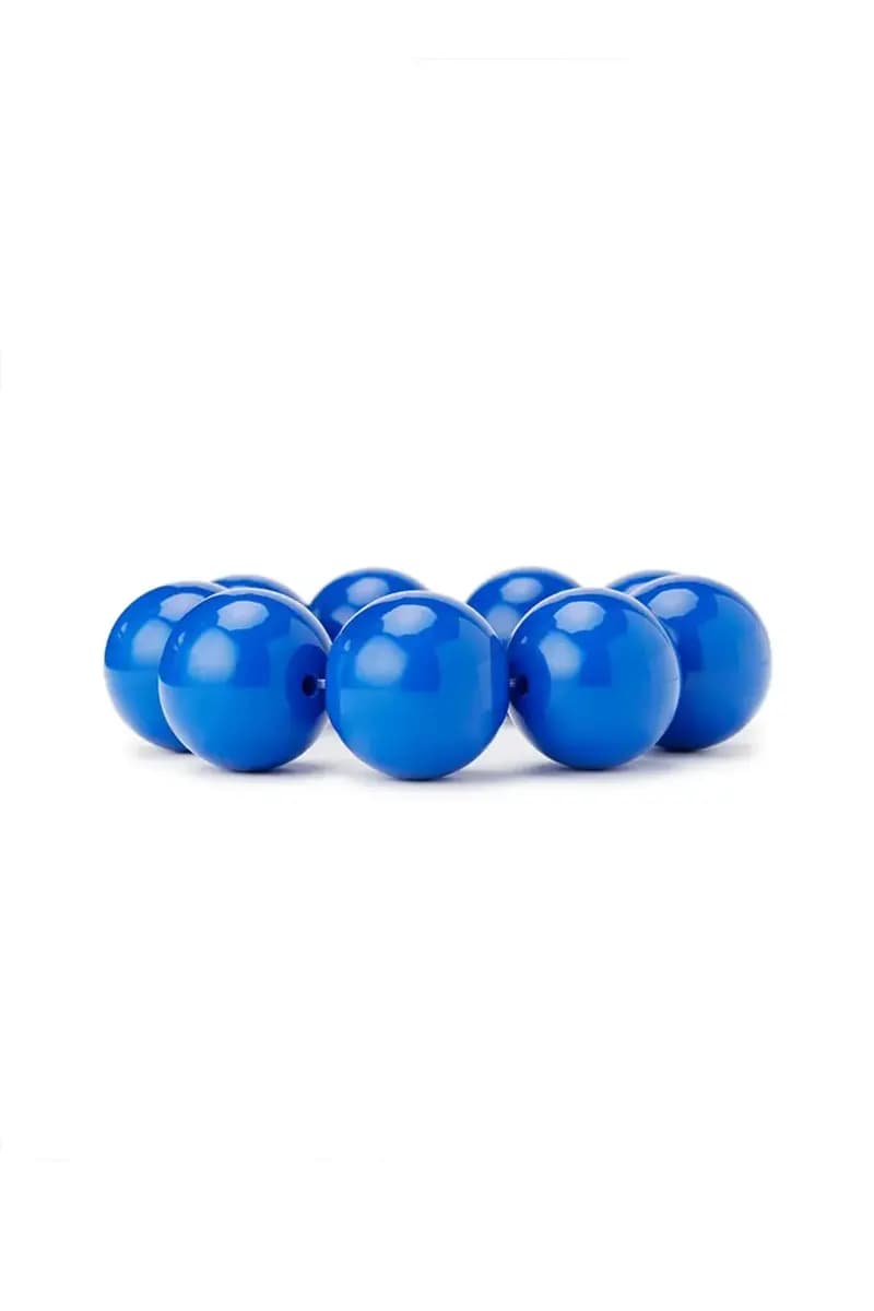 MYA ACCESSORIES | Bracciale con sfere XXL elastico in acrilico blu - 3