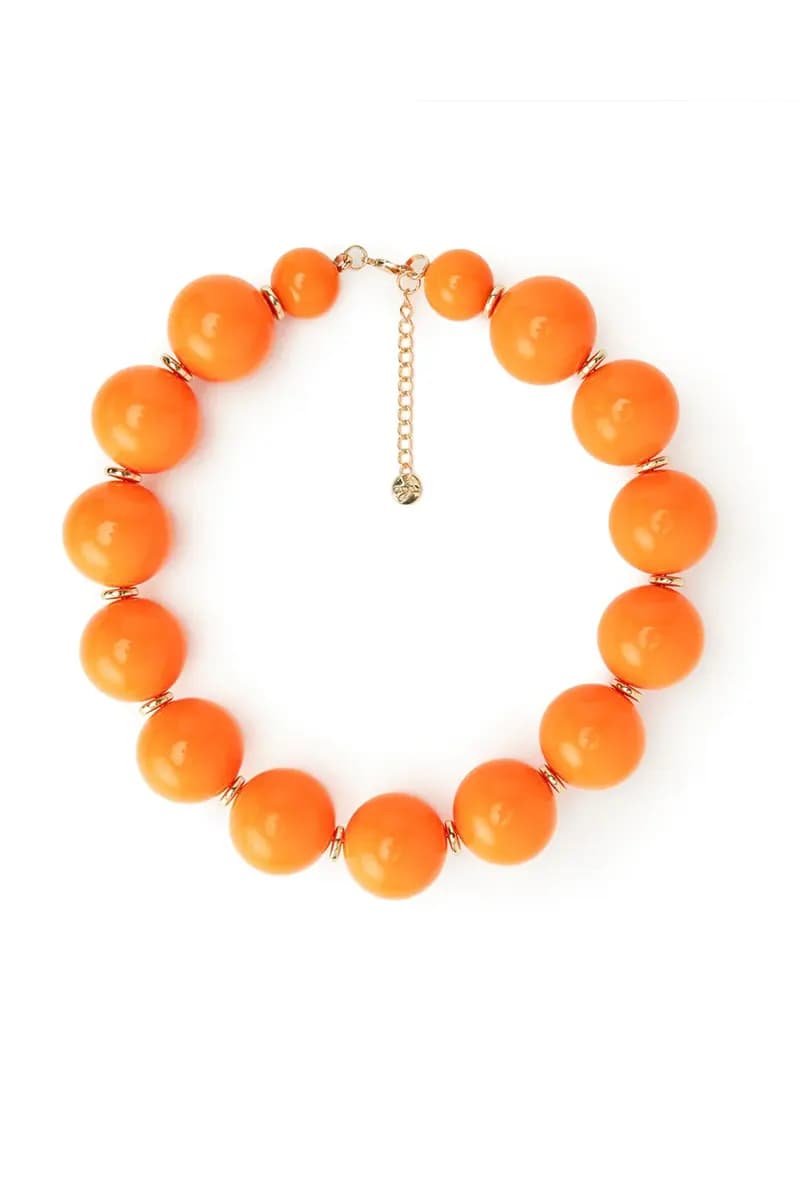 MYA ACCESSORIES | Collana girocollo in acrilico XXL con rondelle in ottone - 2