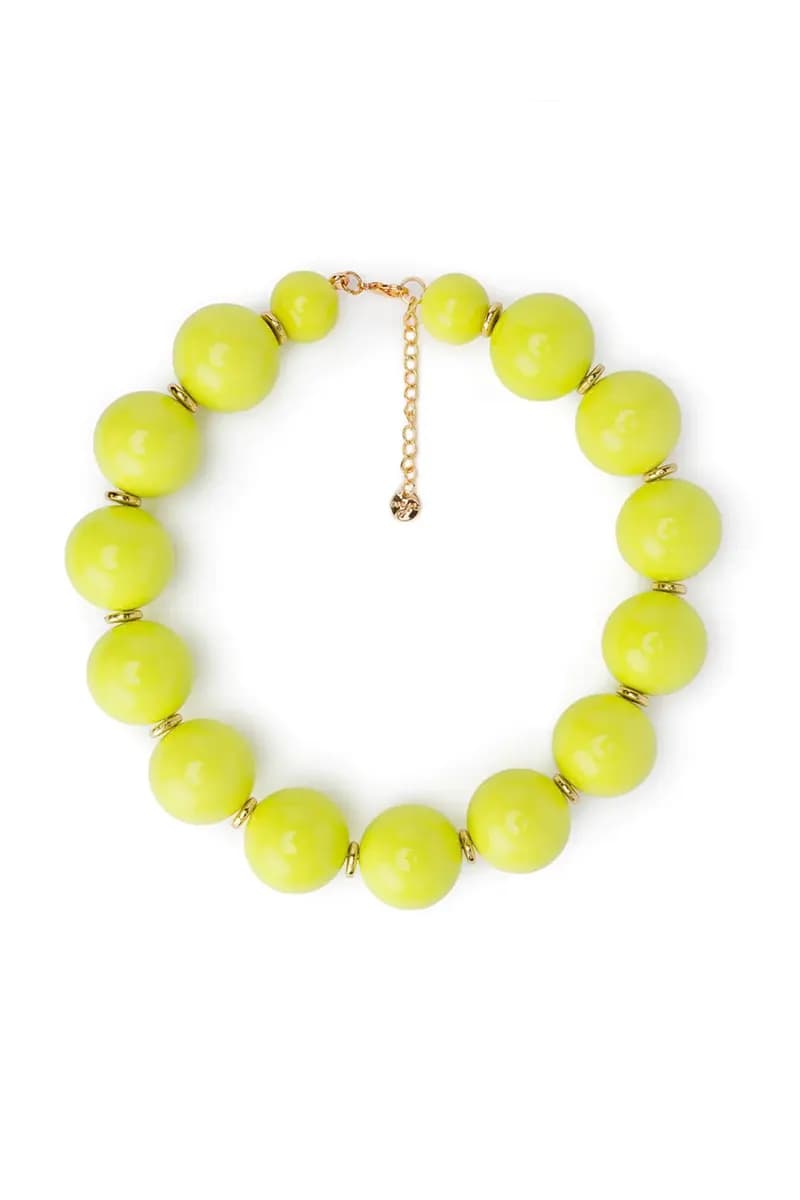MYA ACCESSORIES | Collana girocollo in acrilico XXL con rondelle in ottone - 2