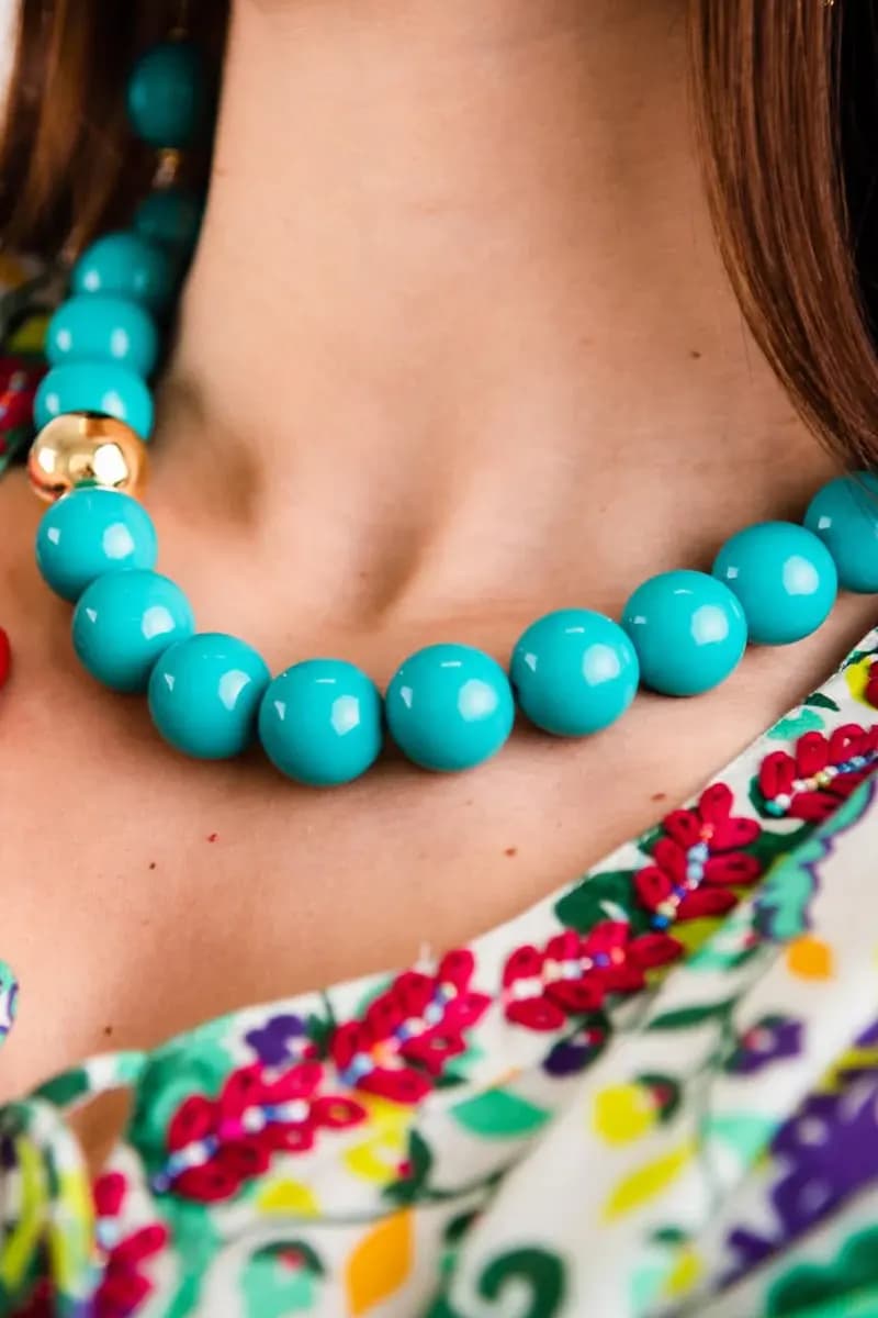 MYA ACCESSORIES | Collana girocollo in acrilico con sfere - 4