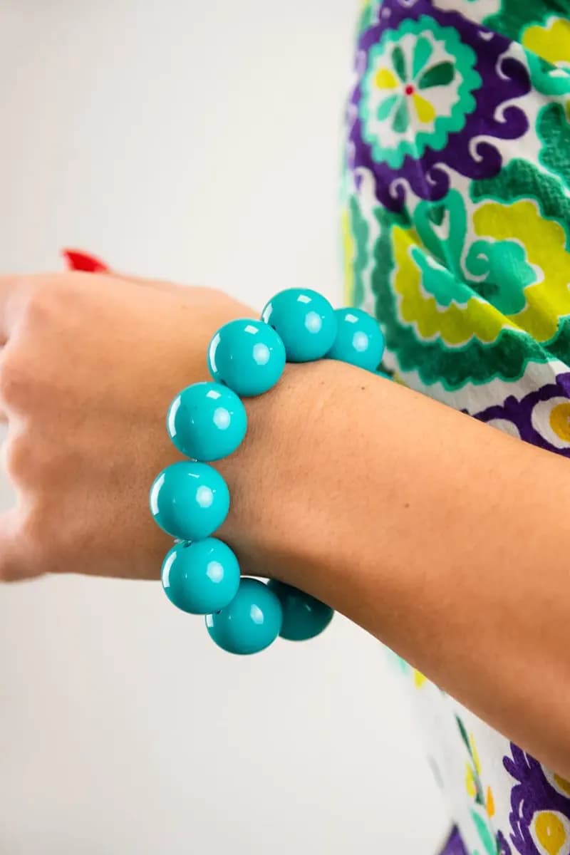 MYA ACCESSORIES | Bracciale con sfere 20 mm elastico in acrilico - 4