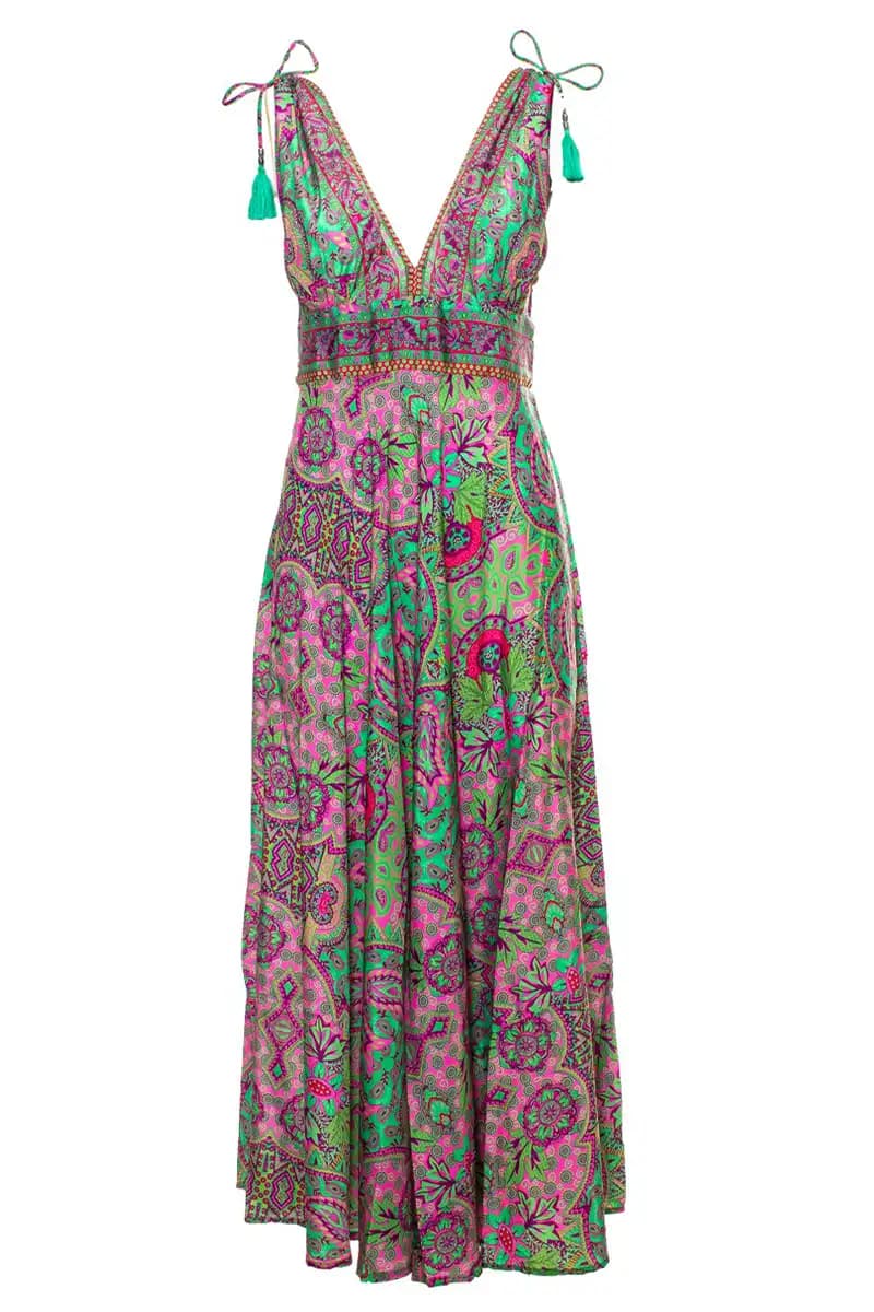 AYFEE | Abito scollo Marylin con tassel poliseta - 14