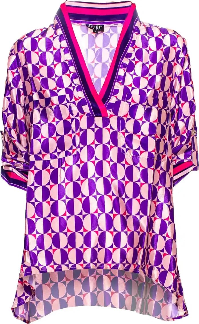 AYFEE | Blusa scollo a V poliseta - 2