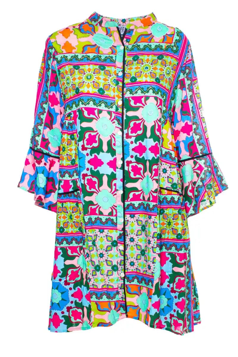 AYFEE | Abito corto stampa batik cotone - 2