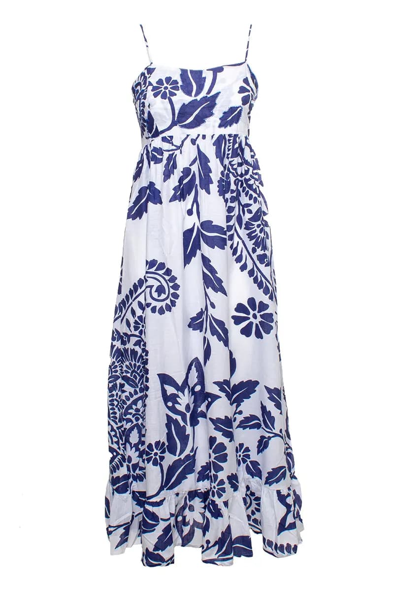 AYFEE | Abito lungo spalline stampa paisley cotone - 2
