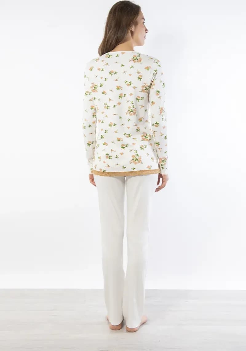 VERDISSIMA | Pigiama maglia serafino e pantalone - 2