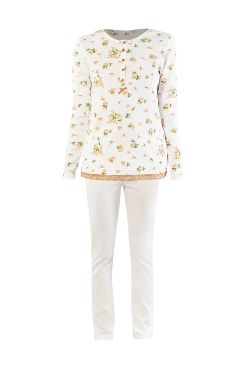 VERDISSIMA | Pigiama maglia serafino e pantalone - 6