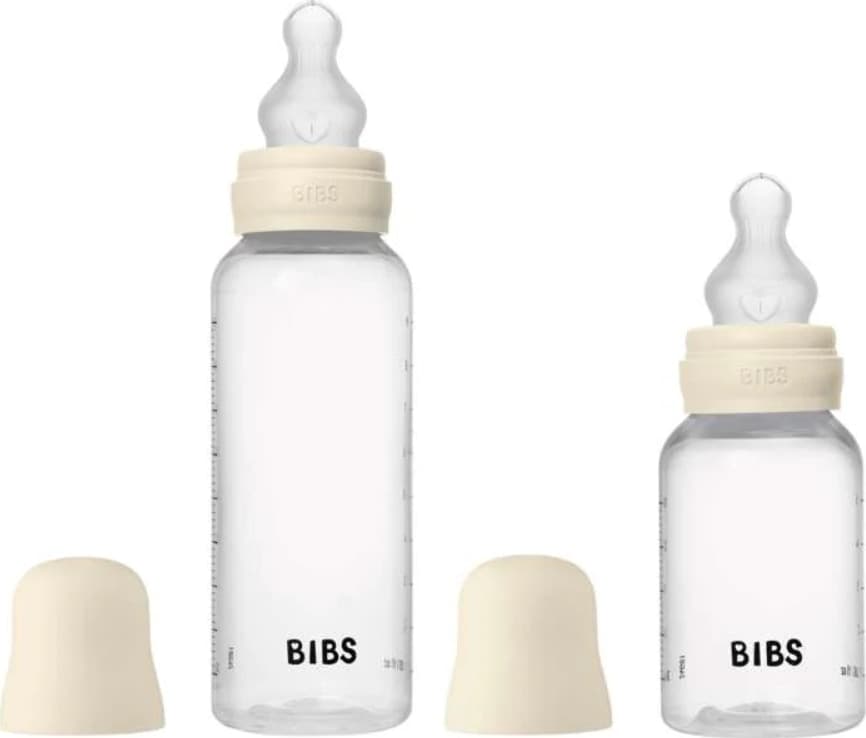 Biberon BIBS in Plastica e Silicone 150/270 ml 2 pz- Avorio