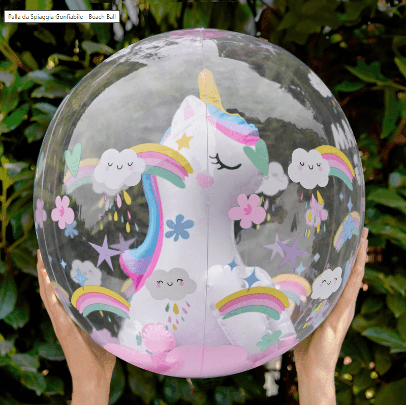 Legami, Palla da Spiaggia Gonfiabile a tema Unicorn - 4