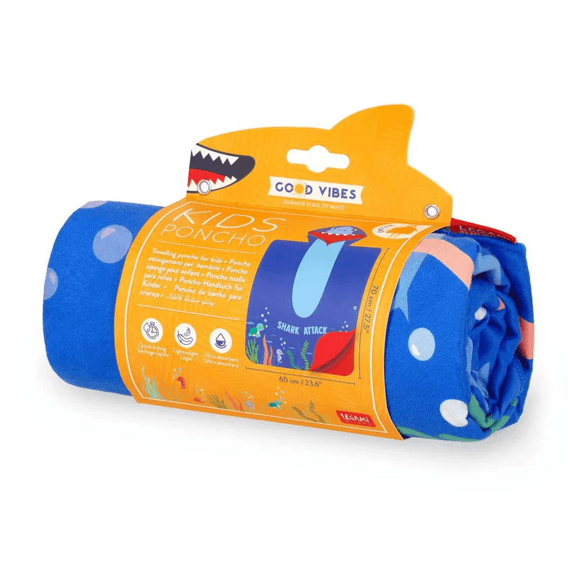 Legami - Poncho Asciugamano Per Bambini a tema Shark - 5