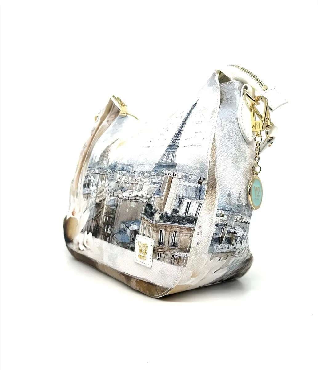 Ynot borsa donna a spalla Paris Dream stampa Parigi - 2