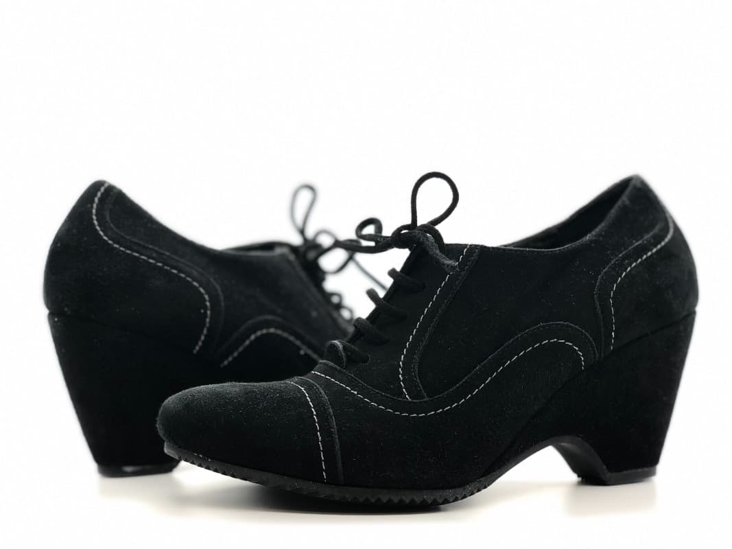DONNA SOFT Francesina camoscio nero - 3