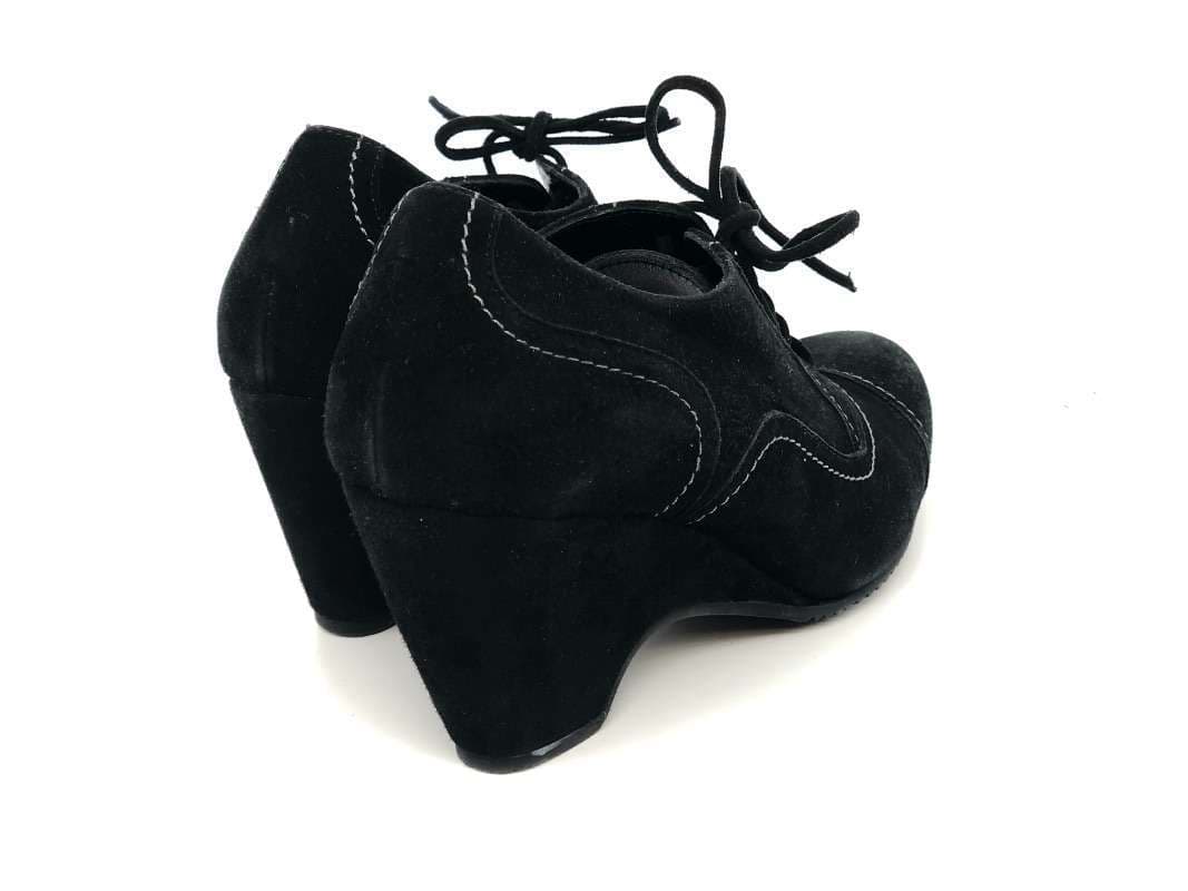 DONNA SOFT Francesina camoscio nero - 4