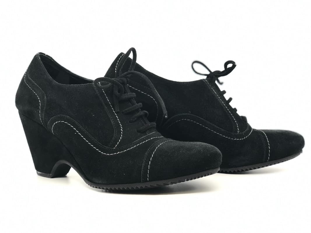 DONNA SOFT Francesina camoscio nero - 5