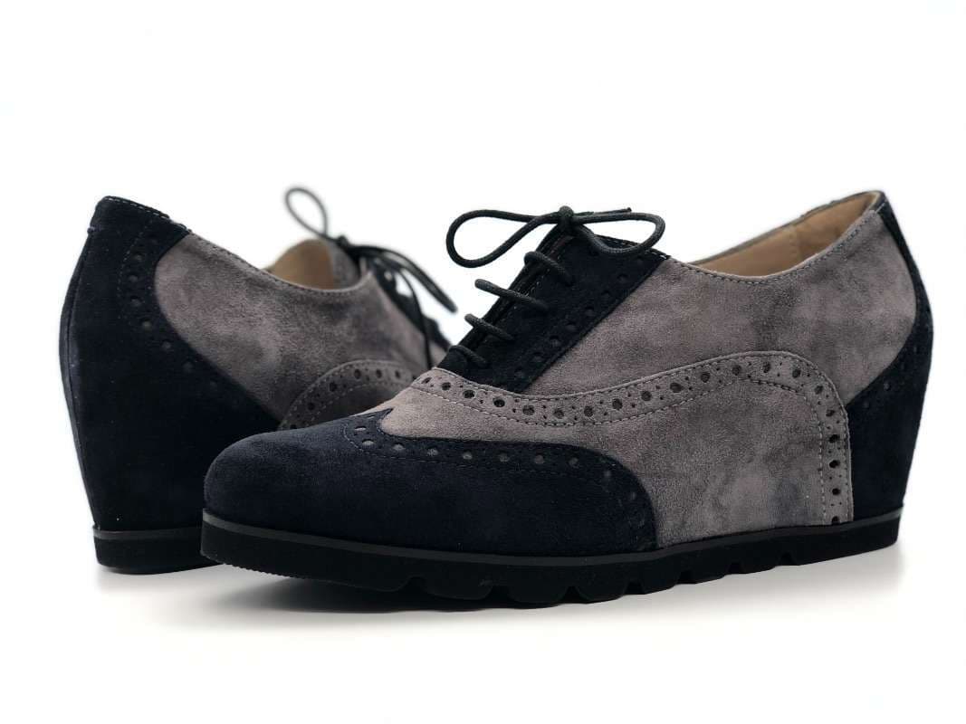 DONNA SOFT Francesine donna con zeppa fumo blu - 3