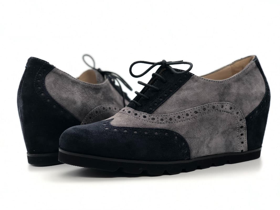 DONNA SOFT Francesine donna con zeppa fumo blu - 3