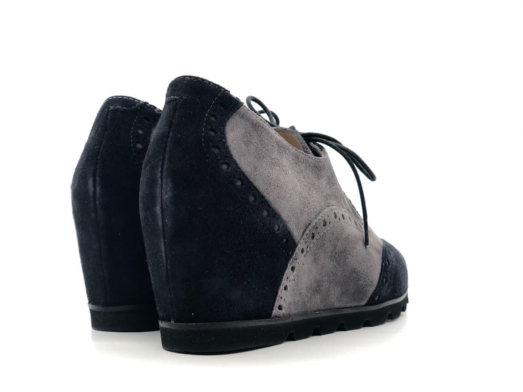 DONNA SOFT Francesine donna con zeppa fumo blu - 4