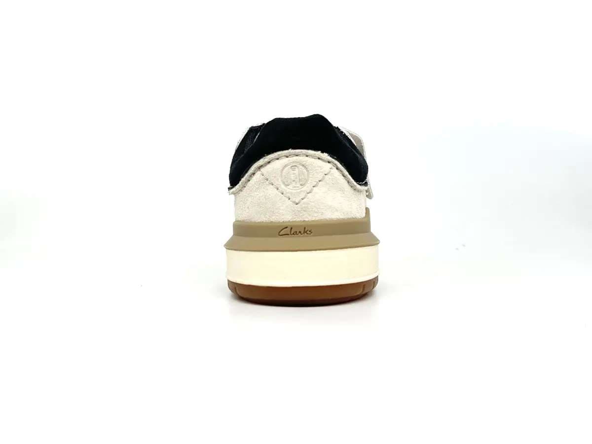 Clarks sneakers uomo Courtlite2 Lo in pelle bianca con dettagli blu - 4