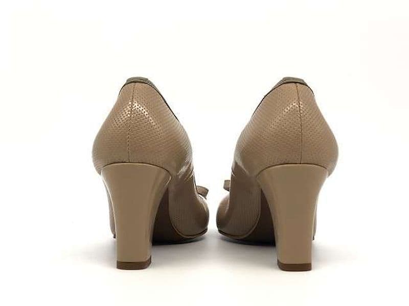 FIORELLA Décolleté microforato beige vernice - 5