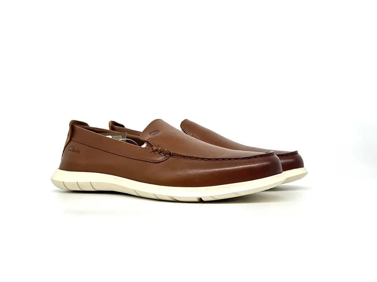 Clarks mocassino uomo Flexway Step pelle marrone - 6