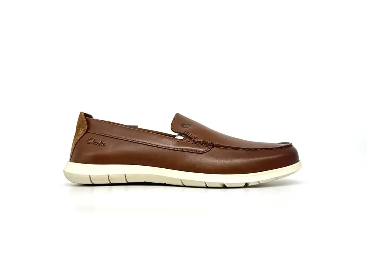 Clarks mocassino uomo Flexway Step pelle marrone - 4